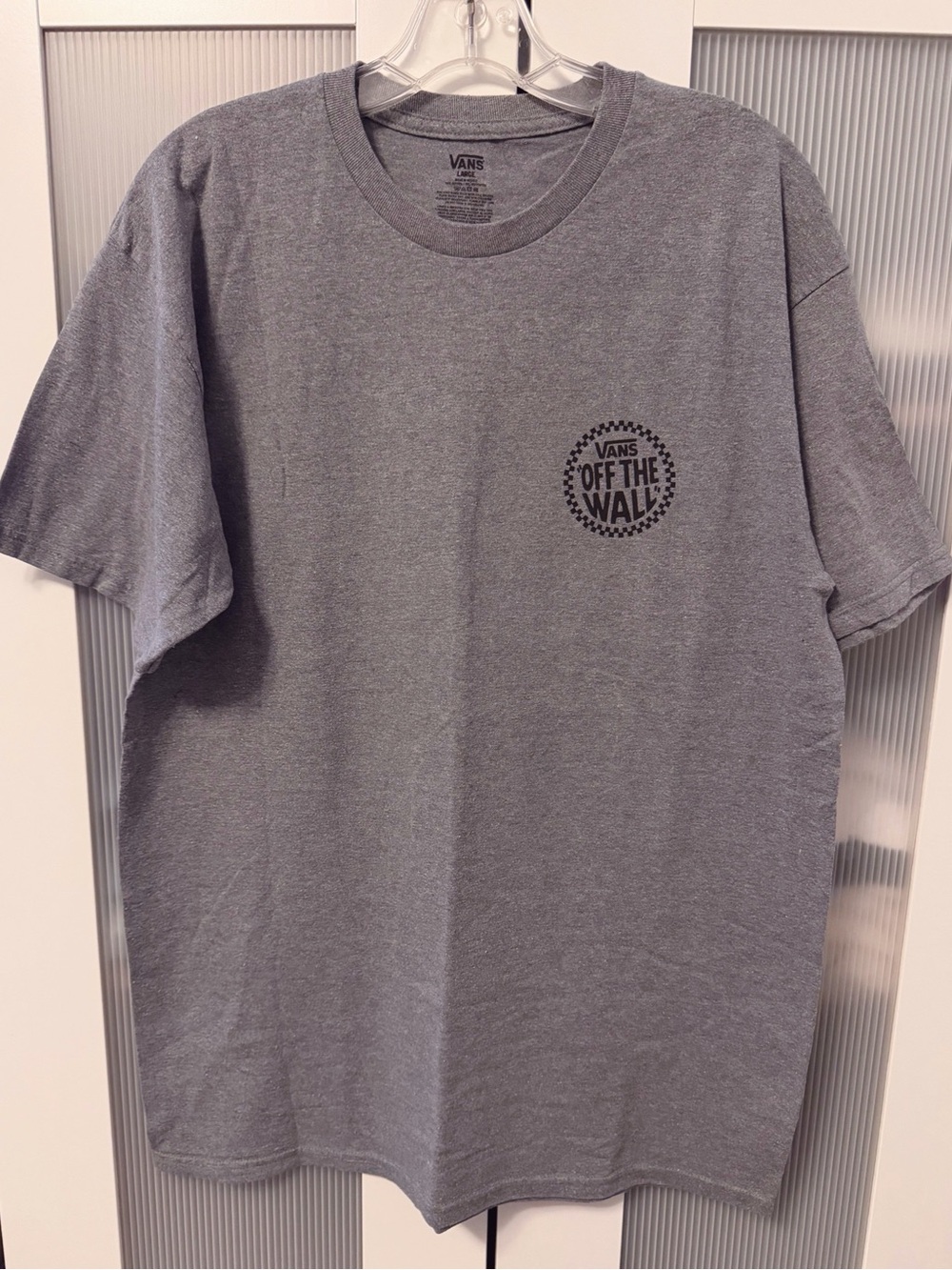 NWOT Vans Gray 'Off The Wall' Short Sleeve Tee Graphic Tshirt Size L